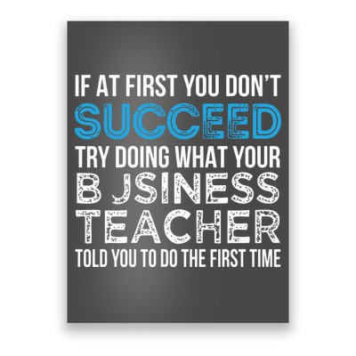 Business Teacher Funny For Business Teacher Poster
