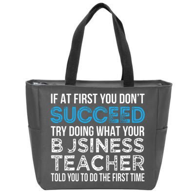 Business Teacher Funny For Business Teacher Zip Tote Bag