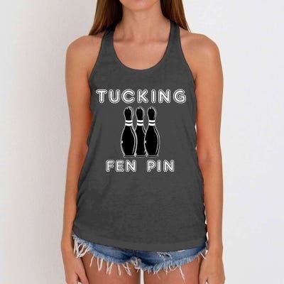 Bowling Tucking Fen Pin Women's Knotted Racerback Tank