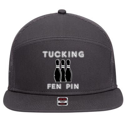 Bowling Tucking Fen Pin 7 Panel Mesh Trucker Snapback Hat