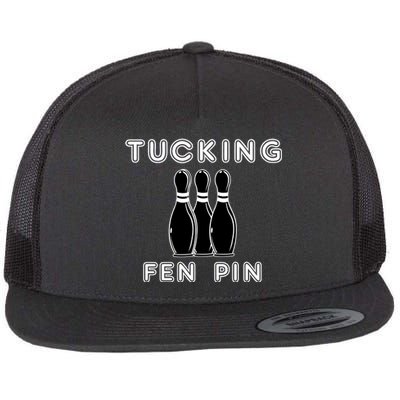 Bowling Tucking Fen Pin Flat Bill Trucker Hat