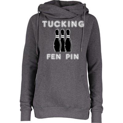 Bowling Tucking Fen Pin Womens Funnel Neck Pullover Hood