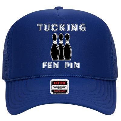 Bowling Tucking Fen Pin High Crown Mesh Back Trucker Hat