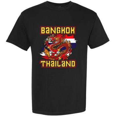 Bangkok Thai Flag Asia Dragon Thailand Garment-Dyed Heavyweight T-Shirt