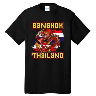 Bangkok Thai Flag Asia Dragon Thailand Tall T-Shirt