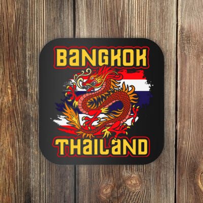 Bangkok Thai Flag Asia Dragon Thailand Coaster