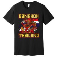 Bangkok Thai Flag Asia Dragon Thailand Premium T-Shirt