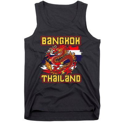 Bangkok Thai Flag Asia Dragon Thailand Tank Top