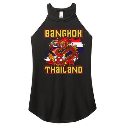 Bangkok Thai Flag Asia Dragon Thailand Women’s Perfect Tri Rocker Tank