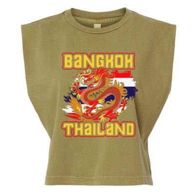 Bangkok Thai Flag Asia Dragon Thailand Garment-Dyed Women's Muscle Tee