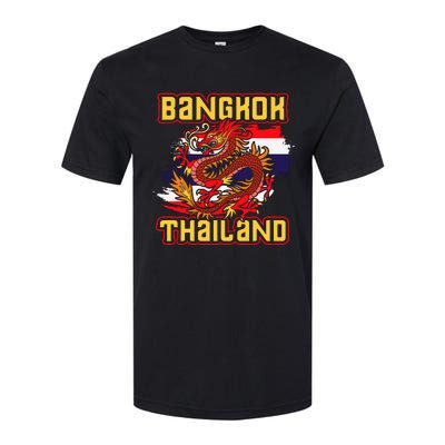 Bangkok Thai Flag Asia Dragon Thailand Softstyle CVC T-Shirt