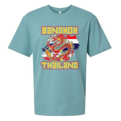 Bangkok Thai Flag Asia Dragon Thailand Sueded Cloud Jersey T-Shirt