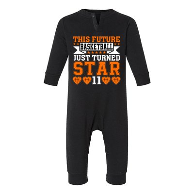 Basketball This Future Just Turned Star Infant Fleece One Piece