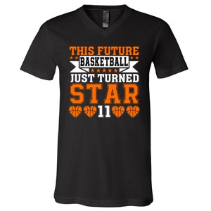 Basketball This Future Just Turned Star V-Neck T-Shirt