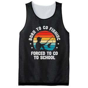 Born To Go Fishing Forced School Funny Fiching Mesh Reversible Basketball Jersey Tank