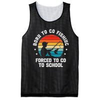 Born To Go Fishing Forced School Funny Fiching Mesh Reversible Basketball Jersey Tank