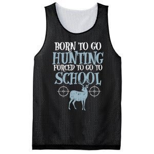 Born To Go Hunting Forced School Funny Hunter Boy Mesh Reversible Basketball Jersey Tank