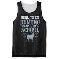 Born To Go Hunting Forced School Funny Hunter Boy Mesh Reversible Basketball Jersey Tank