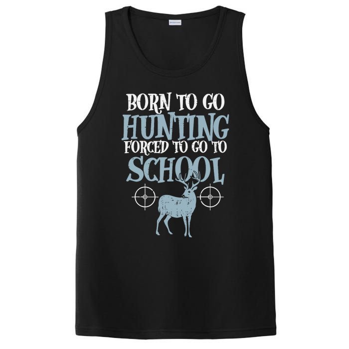 Born To Go Hunting Forced School Funny Hunter Boy PosiCharge Competitor Tank