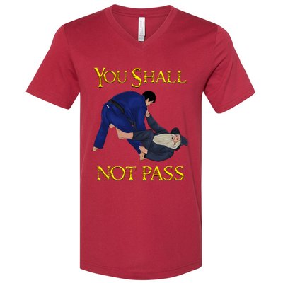 BJJ Tee Guard Passing You Shall Not Pass Brazilian JIu Jitsu V-Neck T-Shirt