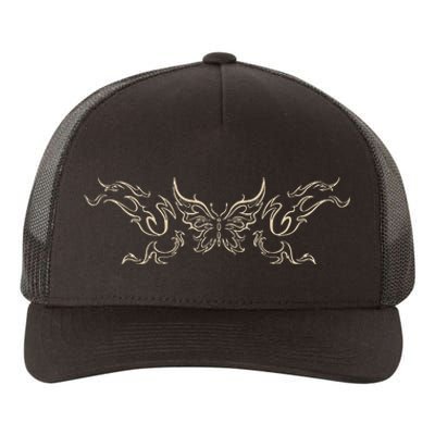 Butterfly Tattoo Grunge Fairycore Aesthetic Goth Yupoong Adult 5-Panel Trucker Hat