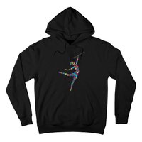 Baton Twirling Girl Silhouette Dancing Twirler Majorette Hoodie