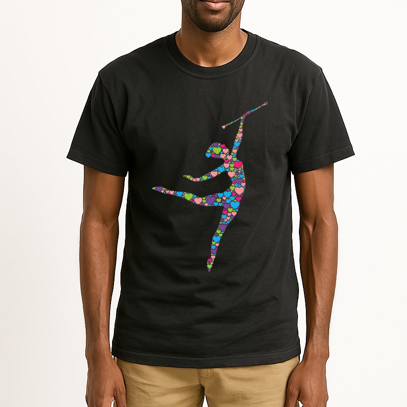 Baton Twirling Girl Silhouette Dancing Twirler Majorette Tall T-Shirt