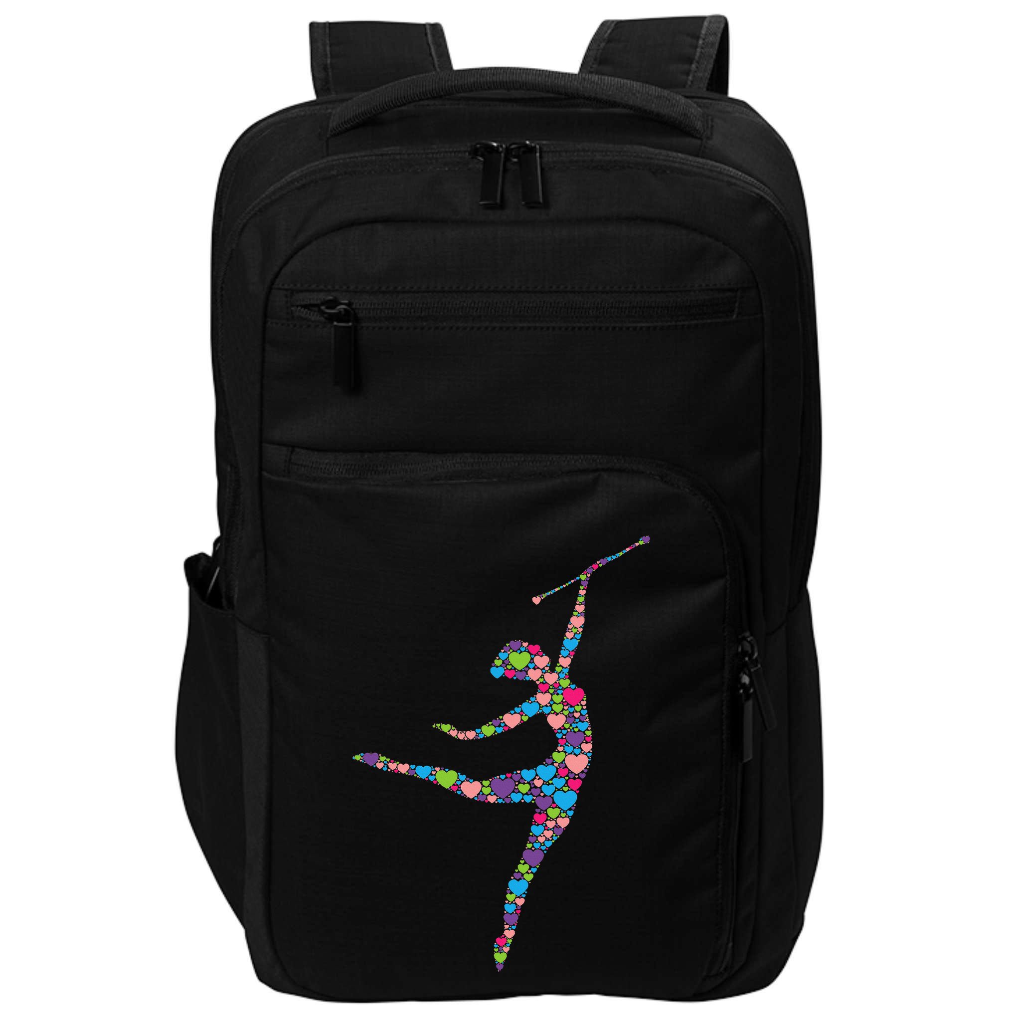 Baton Twirling Girl Silhouette Dancing Twirler Majorette Impact Tech Backpack