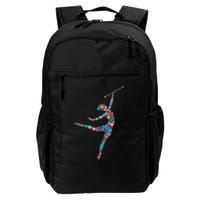 Baton Twirling Girl Silhouette Dancing Twirler Majorette Backpack