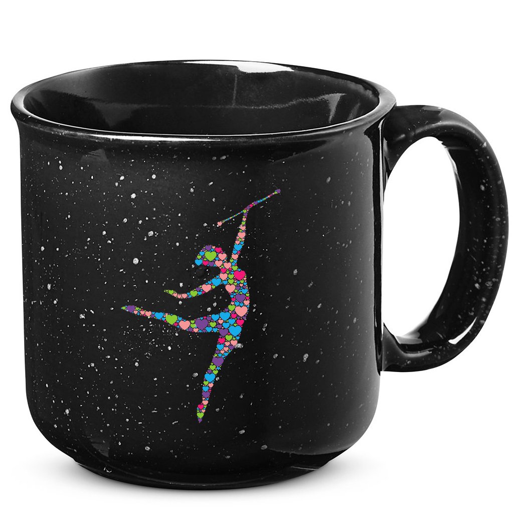 Baton Twirling Girl Silhouette Dancing Twirler Majorette 15oz Campfire Ceramic Mug