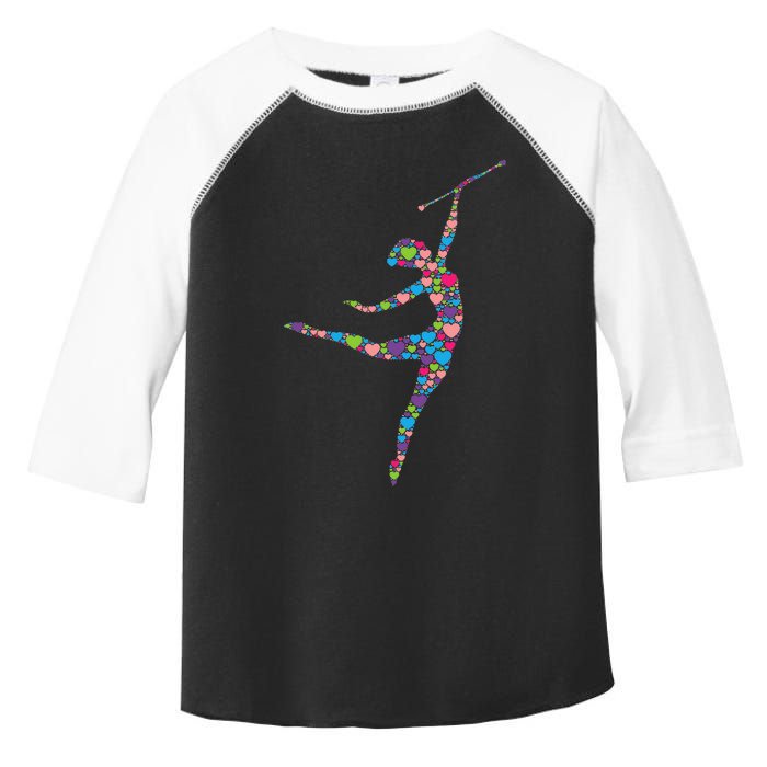 Baton Twirling Girl Silhouette Dancing Twirler Majorette Toddler Fine Jersey T-Shirt