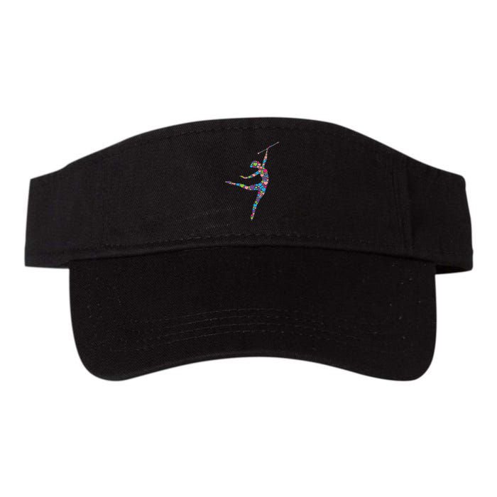 Baton Twirling Girl Silhouette Dancing Twirler Majorette Visor