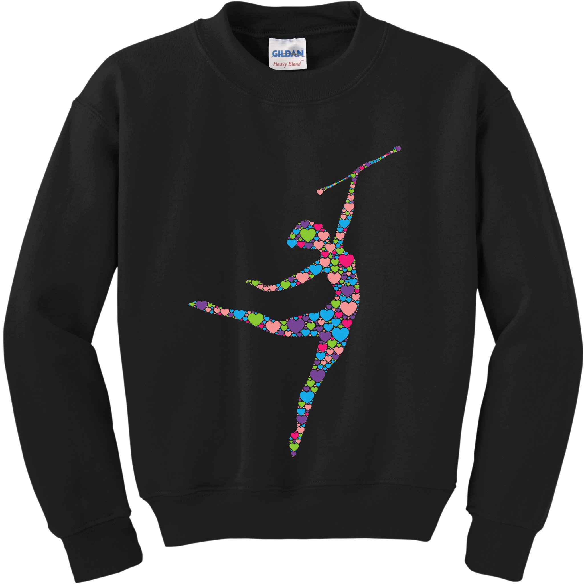 Baton Twirling Girl Silhouette Dancing Twirler Majorette Kids Sweatshirt