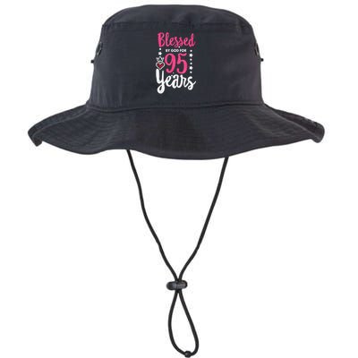 Blessed Tee God For 95 Years Old 95th Birthday Party Bucket Hat