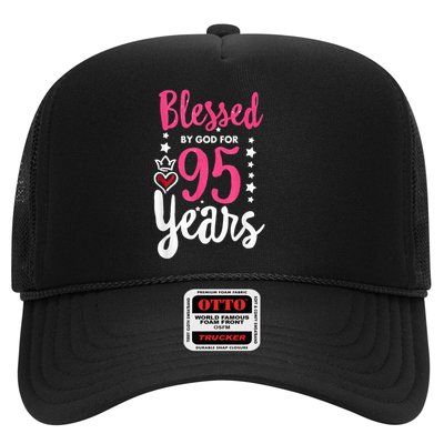 Blessed Tee God For 95 Years Old 95th Birthday Party Trucker Hat