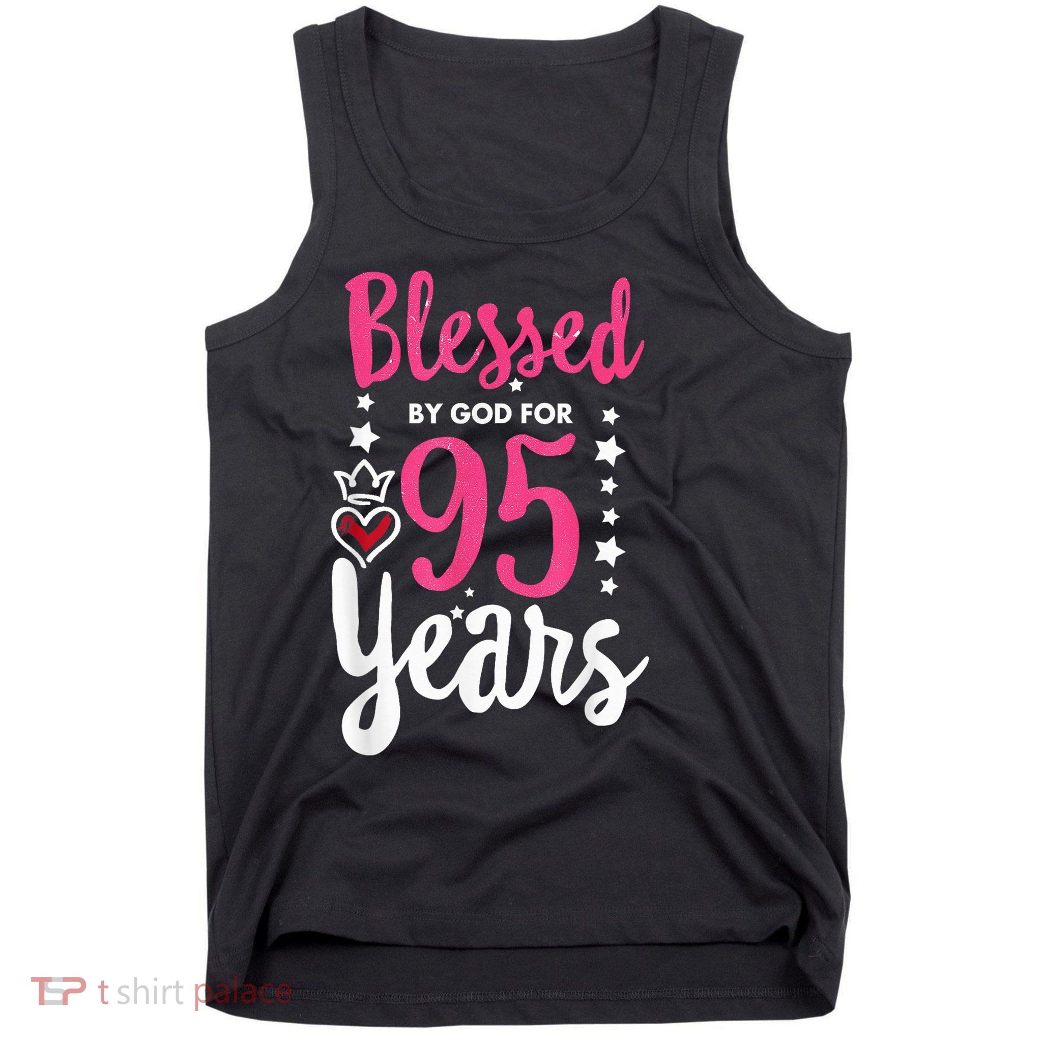 Blessed Tee God For 95 Years Old 95th Birthday Party Tank Top
