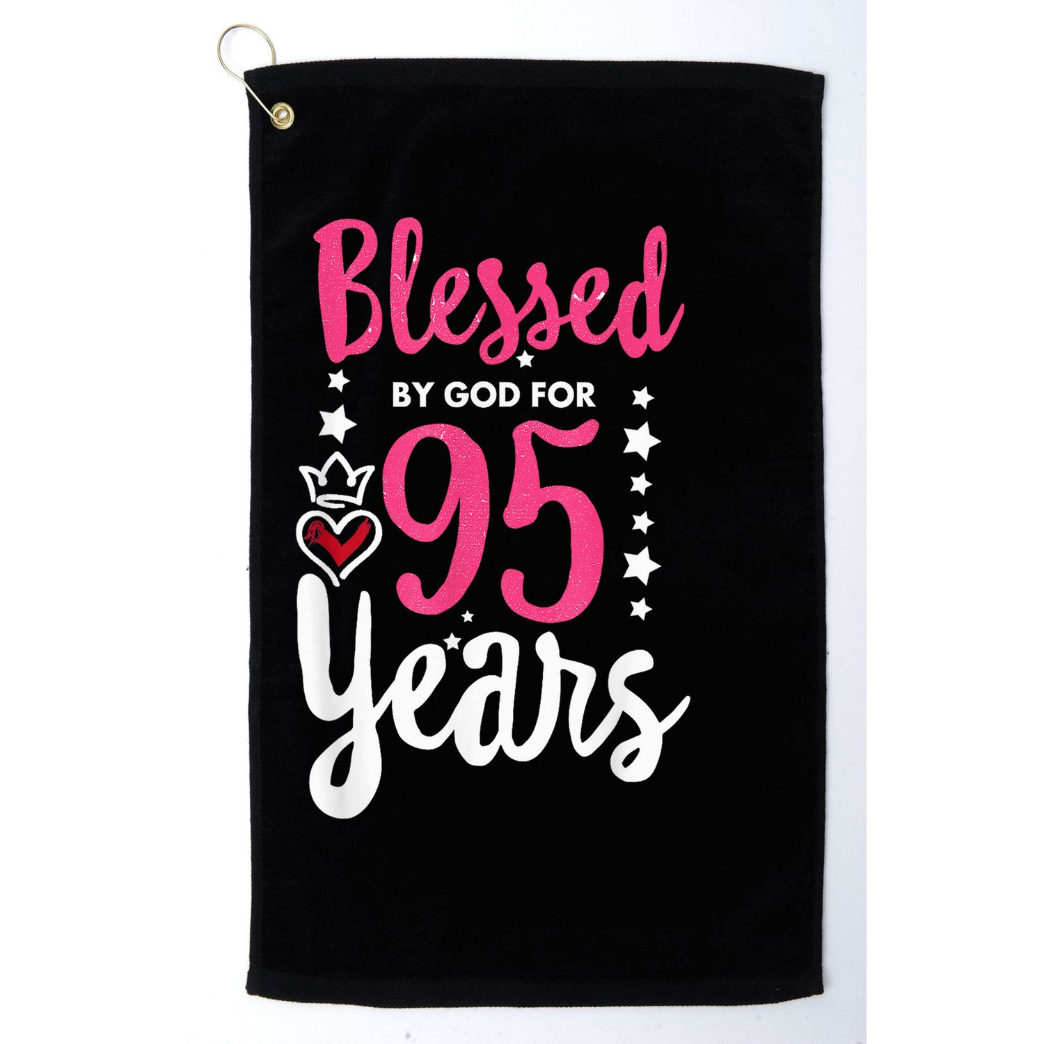 Blessed Tee God For 95 Years Old 95th Birthday Party Golf Towel