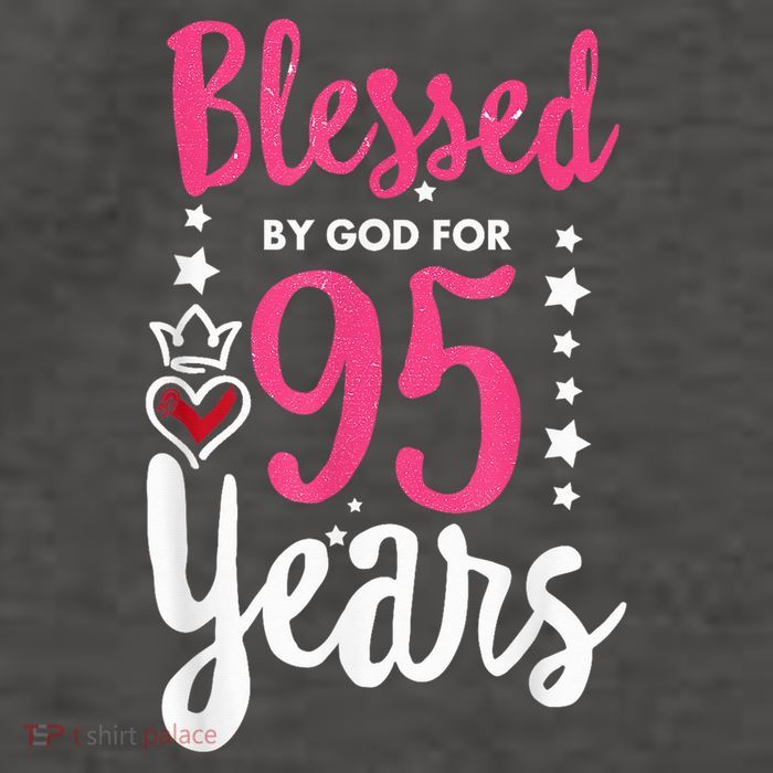 Blessed Tee God For 95 Years Old 95th Birthday Party Vector Backpack