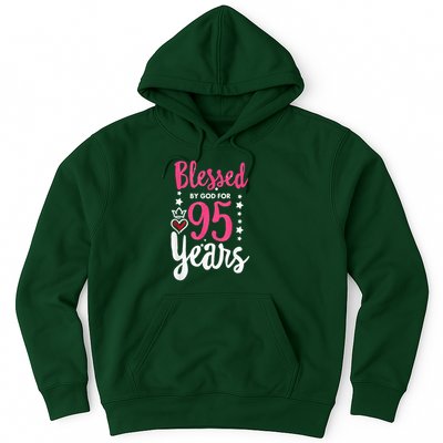 Blessed Tee God For 95 Years Old 95th Birthday Party Hoodie