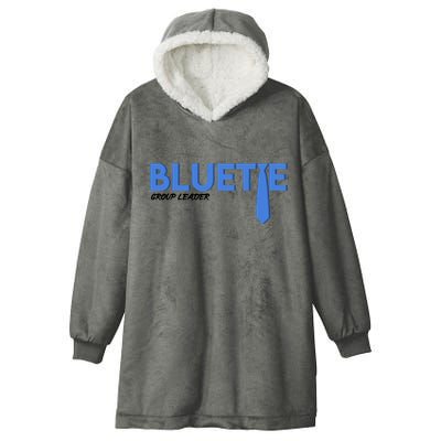 Blue Tie Group Leader Hooded Wearable Blanket