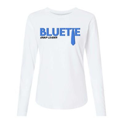 Blue Tie Group Leader Womens Cotton Relaxed Long Sleeve T-Shirt