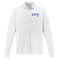 Blue Tie Group Leader Performance Long Sleeve Polo