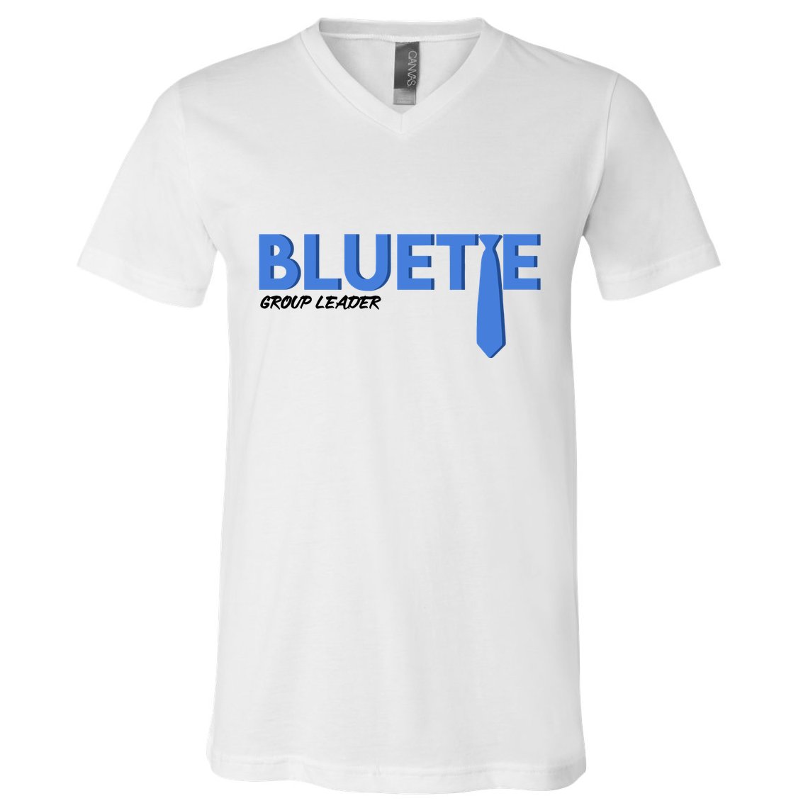 Blue Tie Group Leader V-Neck T-Shirt