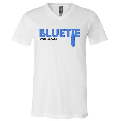 Blue Tie Group Leader V-Neck T-Shirt