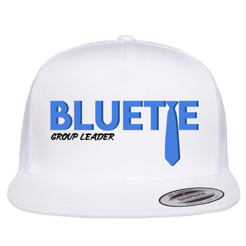 Blue Tie Group Leader Flat Bill Trucker Hat