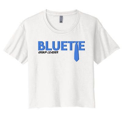 Blue Tie Group Leader Women's Crop Top Tee