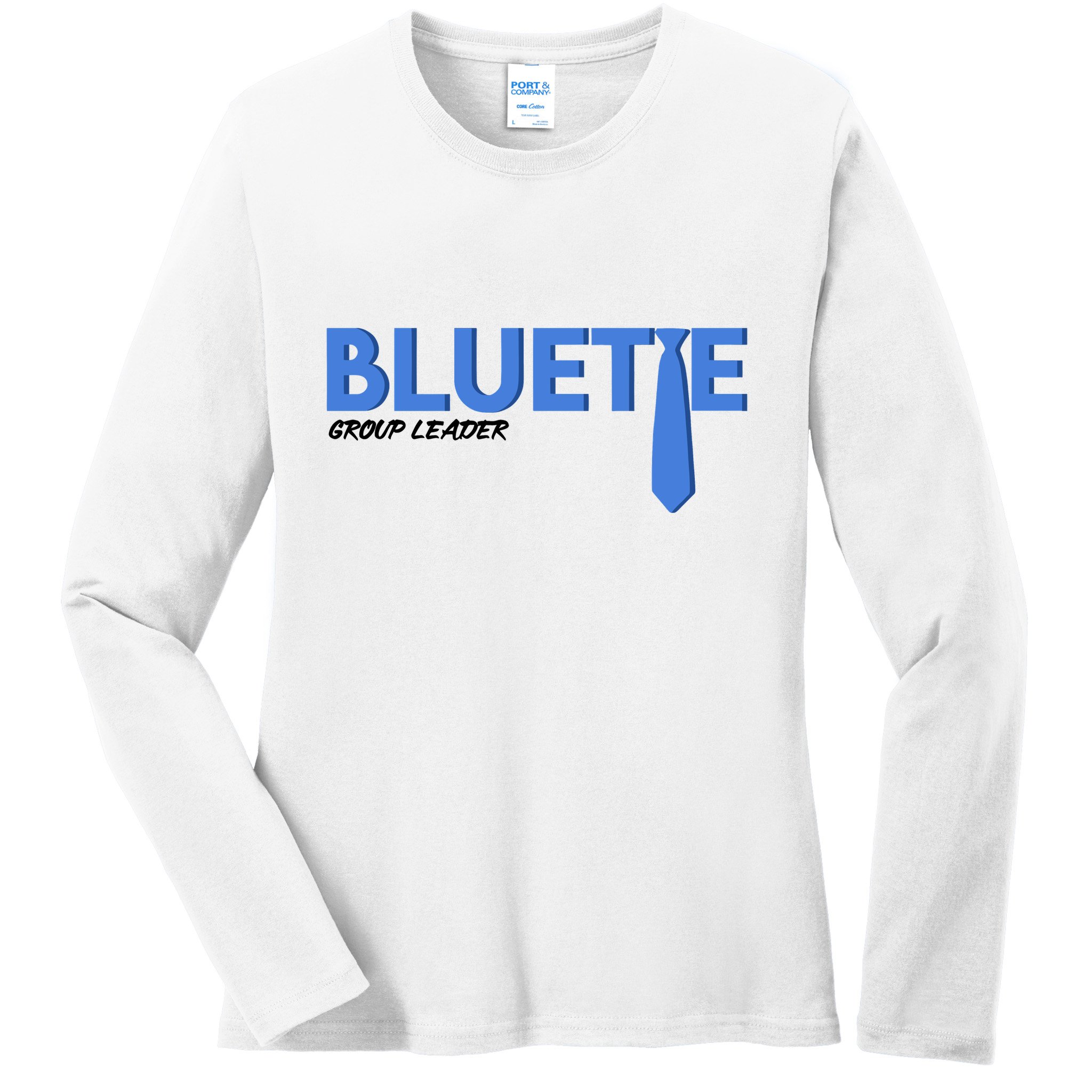 Blue Tie Group Leader Ladies Long Sleeve Shirt