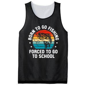 Born To Go Fishing Forced School Funny Fiching Mesh Reversible Basketball Jersey Tank