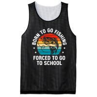 Born To Go Fishing Forced School Funny Fiching Mesh Reversible Basketball Jersey Tank