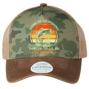 Born To Go Fishing Forced School Legacy Tie Dye Trucker Hat